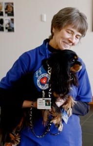 Meet Velvet, a black and tan Cavalier King Charles Spaniel and talk to Patti about the therapy dog visits they do together.