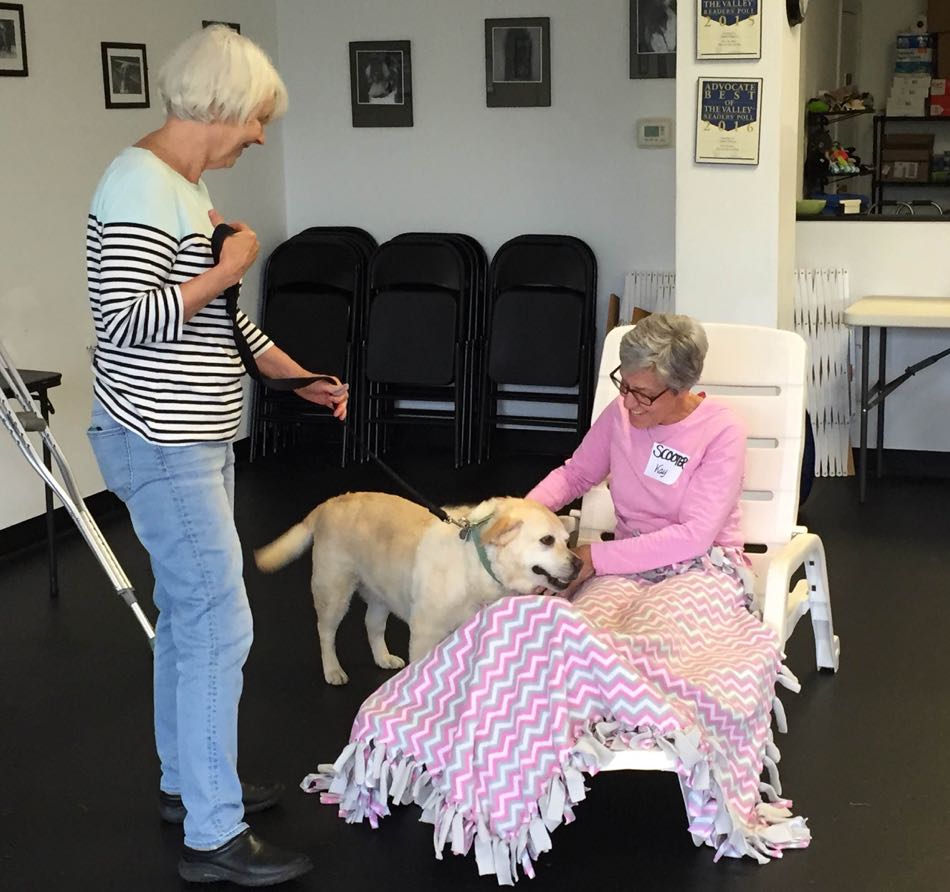 Here, a team is learning to interact with a patient who is bedridden.